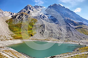 Grande Casse peak in Vanoise national park of french alps, France