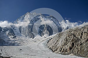 Grandes Jorasses peak in the French Alps photo