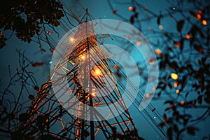 The grandeur of communication towers to the intricate beauty of fiber optics network