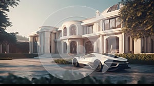 Grandeur meets style: Luxury house and bright-light supercar duo