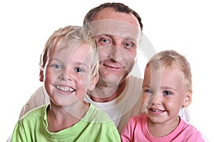 Grandfather with children