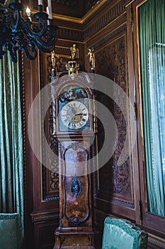 Grandfather Clock in Ornate Bedroom