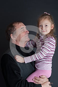 Grandfather with the grand daughter