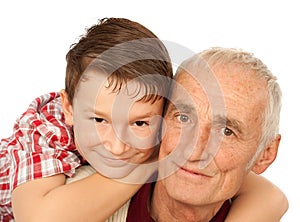Grandfather with grandchild