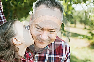 Grandfather with granddaughter