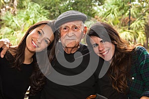 Grandfather and Granddaughters