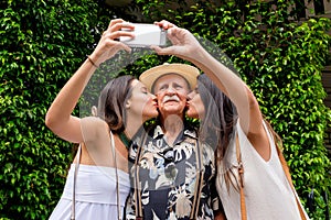 Grandfather and Granddaughters