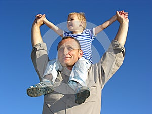 Grandfather with grandson