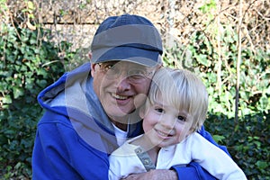 Grandfather and Grandson photo