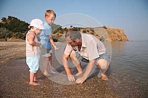 Grandfather with grandsons