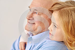 Grandfather with his granddaughter