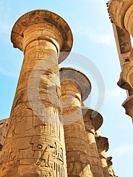 Grandiose colonnade of Karnak Temple