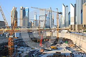 Grandiose construction in Dubai, the United Arab Emirates