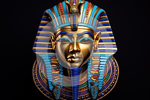 Grandiose Pharaoh mask colorful. Generate Ai