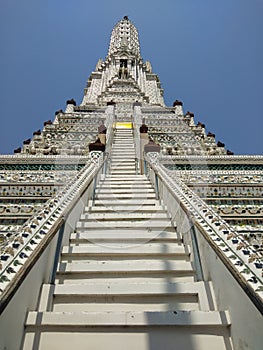 Grandiose white Hindu temple, Bangkok, Thailand