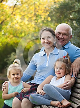 Grandma and grandpa with littles grandaughters