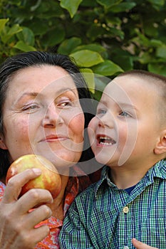 Grandma and her little treasur