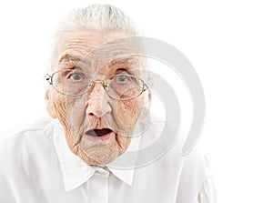 Grandma with open mouth