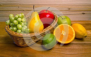 Grandma`s Basket of Assorted Fresh Fruits