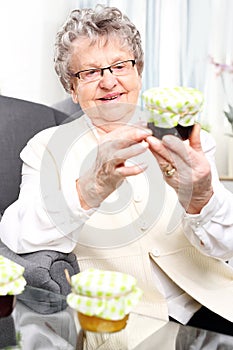 Grandma's preserves, delicious jams.