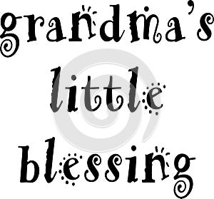 Grandmas little blessing design photo