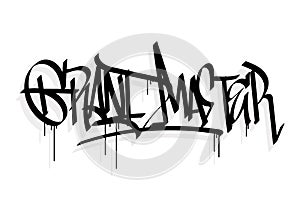 GRANDMASTER word graffiti tag style