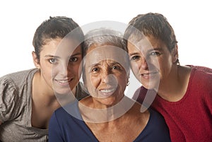 Grandmother with adult daughter and granddaughter