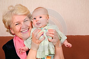 Grandmother with baby