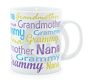 Grandmother Coffee Mug over White