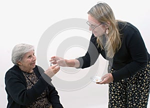 Grandmother Getting Her Medication