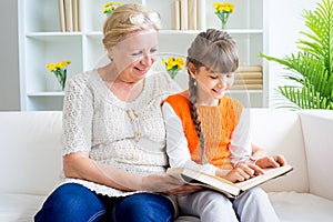 Grandmother and grandaughter