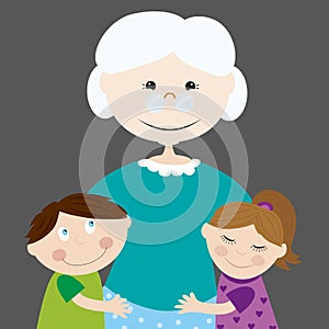 Grandmother with grandchildren
