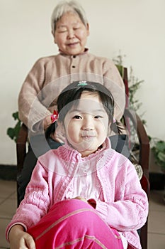 Grandmother and granddaughter photo