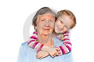 Grandmother and granddaughter