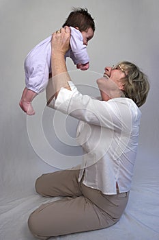 Grandmother and granddaughter