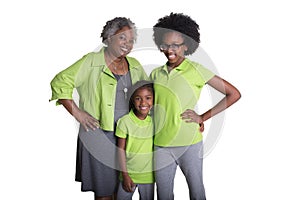 A grandmother and her 2 granddaughters