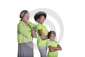 A grandmother and her 2 granddaughters