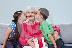 Grandmother and her grandchildren