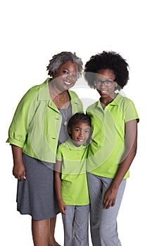 A grandmother and her 2 granddaughters