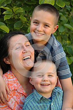 Grandmother and her grandsons