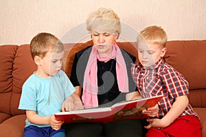 Grandmother read the book