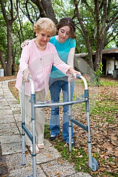 Grandmother with Walker