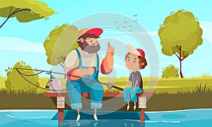 Grandpa Fishing Background