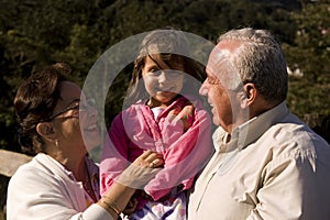 Grandparent and granddaughter