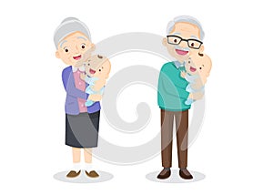 grandparent holding baby in arms