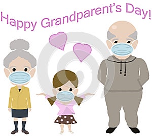 Grandparent's Day Family in Face Mask