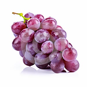 Grandparentcore: Dark Red Purple Grapes Isolated On White Background