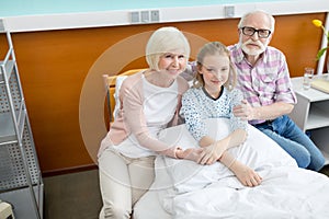 Grandparents with child in hospital