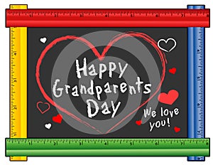 Grandparents Day, Hearts, We Love You! Ruler Frame