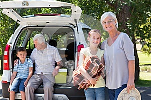 Grandparents going on road trip with grandchildren